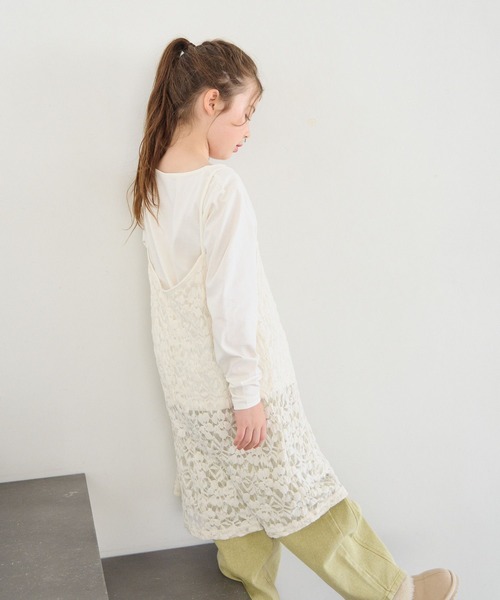 BAYFLOW（ベイフロー）の「[ロンT＋ワンピセット]レースセットワンピース[120/140/160cm](KIDS)（ワンピース・キッズ・ブラック/ホワイト・160cm/120cm/140cm）」の10枚目の写真