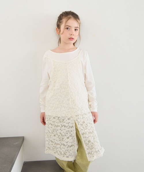 BAYFLOW（ベイフロー）の「[ロンT＋ワンピセット]レースセットワンピース[120/140/160cm](KIDS)（ワンピース・キッズ・ブラック/ホワイト・160cm/120cm/140cm）」の15枚目の写真
