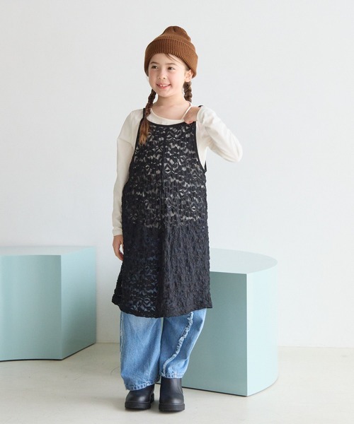 BAYFLOW（ベイフロー）の「[ロンT＋ワンピセット]レースセットワンピース[120/140/160cm](KIDS)（ワンピース・キッズ・ブラック/ホワイト・160cm/120cm/140cm）」の19枚目の写真