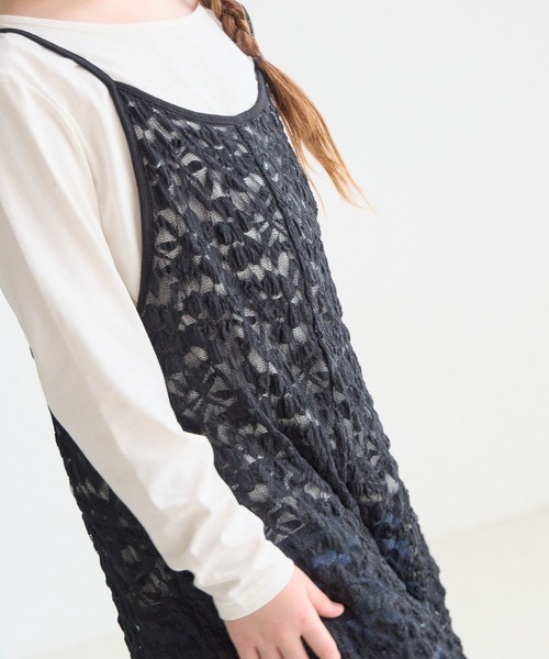 BAYFLOW（ベイフロー）の「[ロンT＋ワンピセット]レースセットワンピース[120/140/160cm](KIDS)（ワンピース・キッズ・ブラック/ホワイト・160cm/120cm/140cm）」の20枚目の写真