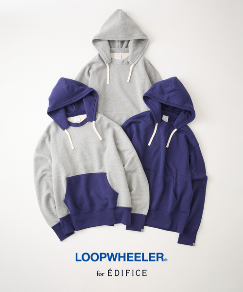 LOOPWHEELER（ループウィラー）の「LOOPWHEELER for LOWERCASE 別注 After Hood Sweatshirt（パーカー・メンズ・ネイビー/グレー/その他・SMALL/MEDIUM/LARGE/X-LARGE）」の12枚目の写真