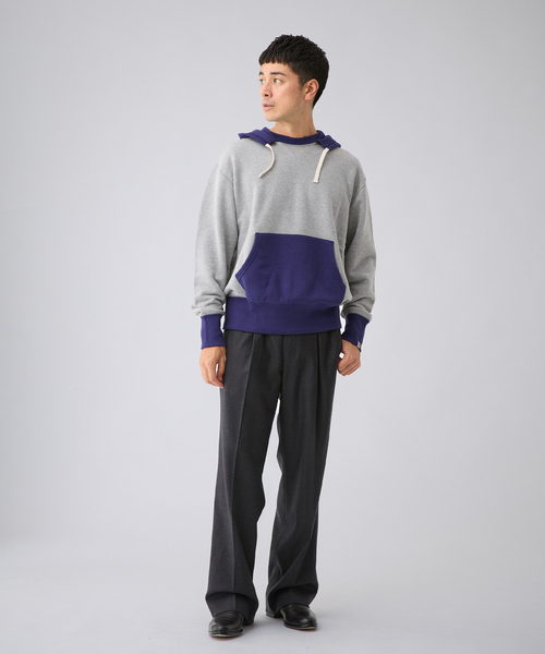 LOOPWHEELER（ループウィラー）の「LOOPWHEELER for LOWERCASE 別注 After Hood Sweatshirt（パーカー・メンズ・ネイビー/グレー/その他・SMALL/MEDIUM/LARGE/X-LARGE）」の10枚目の写真