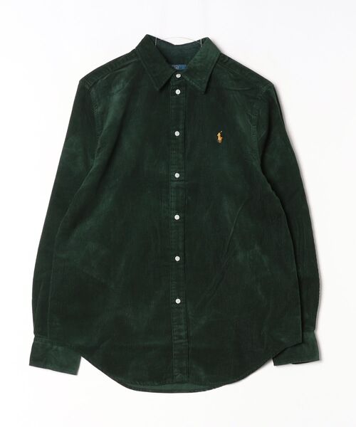 POLO RALPH LAUREN(ポロ ラルフ ローレン)の「クラシック フィット コットン コーデュロイ シャツ(シャツ/ブラウス・レディース・グリーン・M/S/XS/L/XXS)」の1枚目の写真