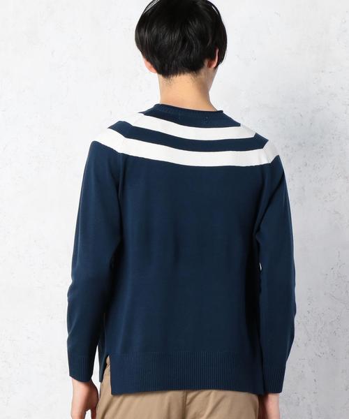 green label relaxing（グリーンレーベルリラクシング）の「BC HT CIRCLE/LINE ROLL/N ニット◆（ニット/セーター・メンズ・ネイビー/ホワイト・LARGE/SMALL/MEDIUM）」の3枚目の写真