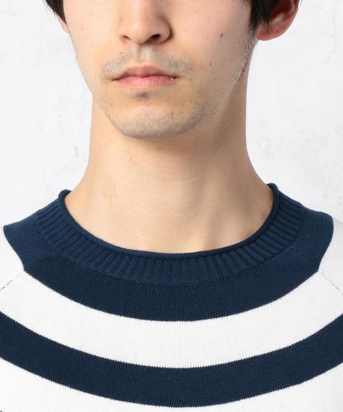 green label relaxing（グリーンレーベルリラクシング）の「BC HT CIRCLE/LINE ROLL/N ニット◆（ニット/セーター・メンズ・ネイビー/ホワイト・LARGE/SMALL/MEDIUM）」の13枚目の写真