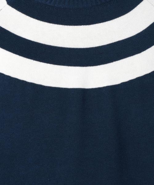 green label relaxing（グリーンレーベルリラクシング）の「BC HT CIRCLE/LINE ROLL/N ニット◆（ニット/セーター・メンズ・ネイビー/ホワイト・LARGE/SMALL/MEDIUM）」の4枚目の写真