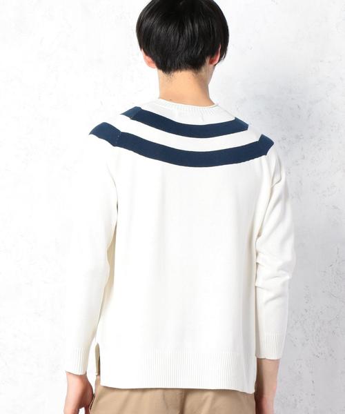 green label relaxing（グリーンレーベルリラクシング）の「BC HT CIRCLE/LINE ROLL/N ニット◆（ニット/セーター・メンズ・ネイビー/ホワイト・LARGE/SMALL/MEDIUM）」の5枚目の写真