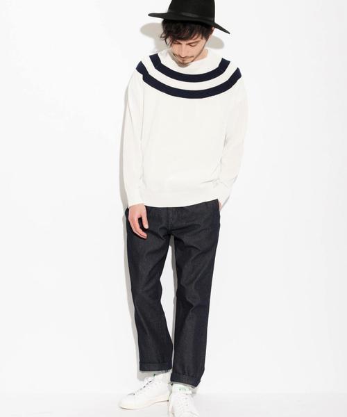 green label relaxing（グリーンレーベルリラクシング）の「BC HT CIRCLE/LINE ROLL/N ニット◆（ニット/セーター・メンズ・ネイビー/ホワイト・LARGE/SMALL/MEDIUM）」の9枚目の写真