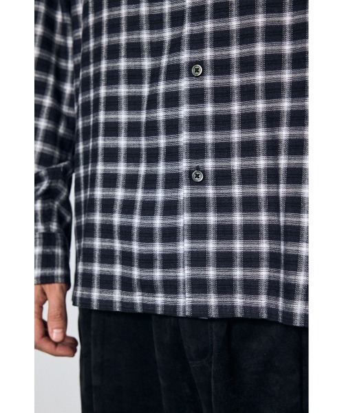 AZUL by moussy(アズールバイマウジー)の「オンブレチェックシャツ 秋服 冬服(シャツ/ブラウス・メンズ・ホワイト/ブラック/ブラック系その他/ベージュ系その他/ブルー・MEDIUM/LARGE)」の14枚目の写真