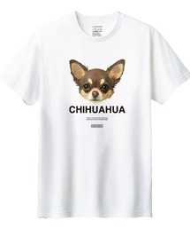 Moftique(モフティック) 半袖Tシャツ チワワ 犬 アニマル プリント 5.6オンス トップス カットソー メンズ ユニセックス