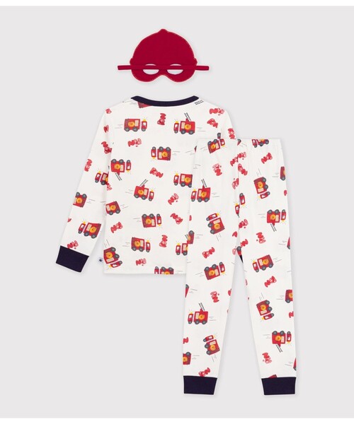 PETIT BATEAU(プチバトー)の「消防士変身パジャマ(アイマスク付き)(ルームウェア/パジャマ・キッズ・ホワイト系その他・3YEAR/5YEAR/4YEAR)」の3枚目の写真