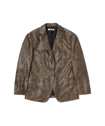 Muse Faux Leather Jacket Brown
