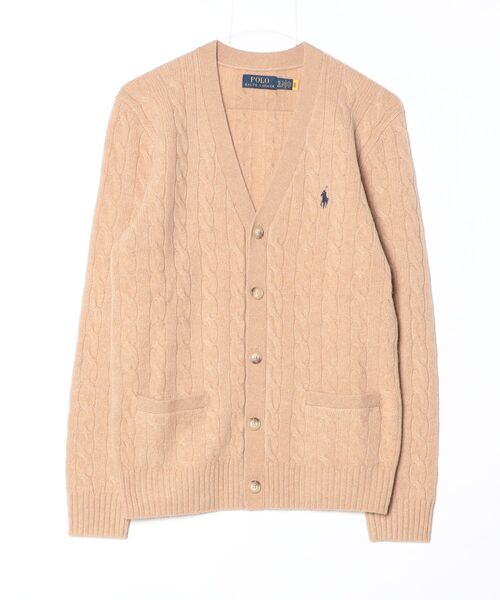 POLO RALPH LAUREN(ポロ ラルフ ローレン)の「ケーブルニット ウールカシミヤ カーディガン(カーディガン/ボレロ・メンズ・ブラウン・S/M/L)」の3枚目の写真