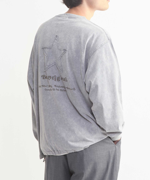 CONVERSE TOKYO(コンバーストウキョウ)の「HEM SPINDLE LOGO LONG SLEEVE TEE(Tシャツ/カットソー・レディース・ブラック/ネイビー/パープル/グレー・SMALL/MEDIUM)」の2枚目の写真