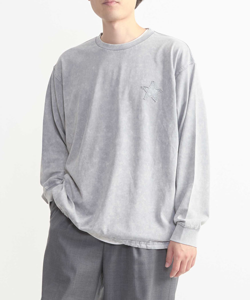 CONVERSE TOKYO(コンバーストウキョウ)の「HEM SPINDLE LOGO LONG SLEEVE TEE(Tシャツ/カットソー・レディース・ブラック/ネイビー/パープル/グレー・SMALL/MEDIUM)」の11枚目の写真