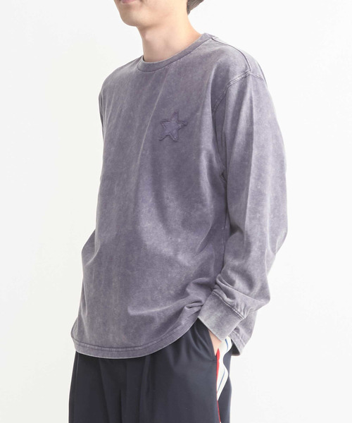 CONVERSE TOKYO(コンバーストウキョウ)の「HEM SPINDLE LOGO LONG SLEEVE TEE(Tシャツ/カットソー・レディース・ブラック/ネイビー/パープル/グレー・SMALL/MEDIUM)」の15枚目の写真