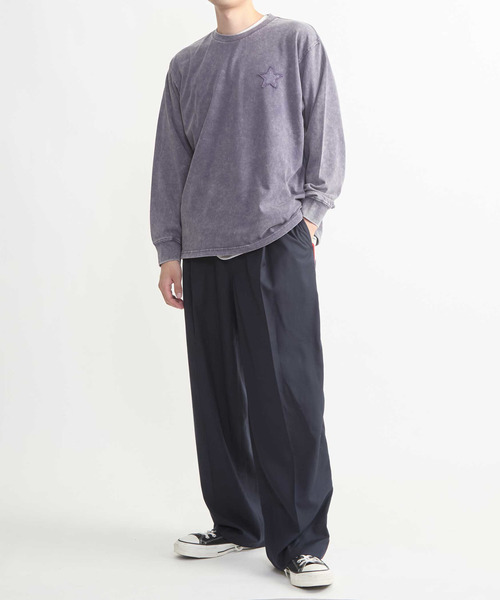 CONVERSE TOKYO(コンバーストウキョウ)の「HEM SPINDLE LOGO LONG SLEEVE TEE(Tシャツ/カットソー・レディース・ブラック/ネイビー/パープル/グレー・SMALL/MEDIUM)」の16枚目の写真