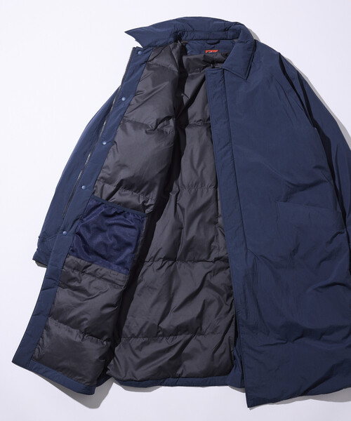 NANGA（ナンガ）の「NANGA/ナンガ NANGA × Firsthand 別注 DOWN BALCOLLER COAT【限定展開】/ 別注 バルカラー ダウンコート（ダウンジャケット/コート・メンズ・ブラック/ネイビー・MEDIUM/SMALL/LARGE）」の3枚目の写真