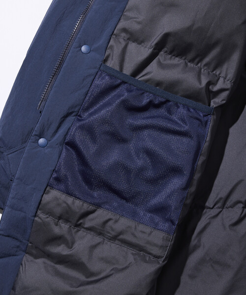 NANGA（ナンガ）の「NANGA/ナンガ NANGA × Firsthand 別注 DOWN BALCOLLER COAT【限定展開】/ 別注 バルカラー ダウンコート（ダウンジャケット/コート・メンズ・ブラック/ネイビー・MEDIUM/SMALL/LARGE）」の4枚目の写真