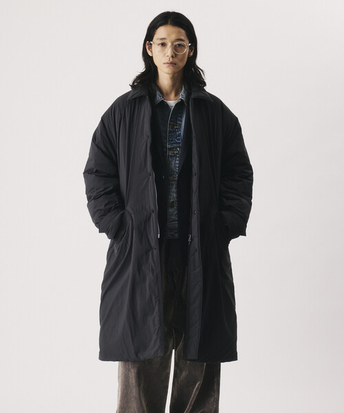 NANGA（ナンガ）の「NANGA/ナンガ NANGA × Firsthand 別注 DOWN BALCOLLER COAT【限定展開】/ 別注 バルカラー ダウンコート（ダウンジャケット/コート・メンズ・ブラック/ネイビー・MEDIUM/SMALL/LARGE）」の15枚目の写真