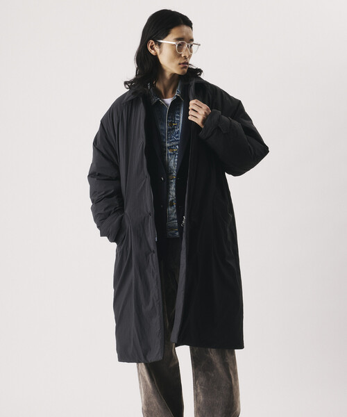 NANGA（ナンガ）の「NANGA/ナンガ NANGA × Firsthand 別注 DOWN BALCOLLER COAT【限定展開】/ 別注 バルカラー ダウンコート（ダウンジャケット/コート・メンズ・ブラック/ネイビー・MEDIUM/SMALL/LARGE）」の16枚目の写真
