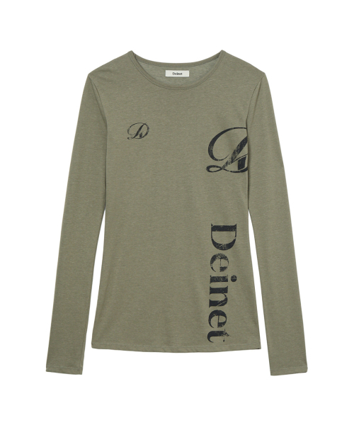 DEINET(ダイニット)の「SYMBOL POINT SLEEVE IN KHAKI(Tシャツ/カットソー・レディース・その他・FREE)」の2枚目の写真