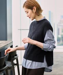 grove | 【2点セット/時短・着回し】ニットベスト×シャツ(その他トップス)