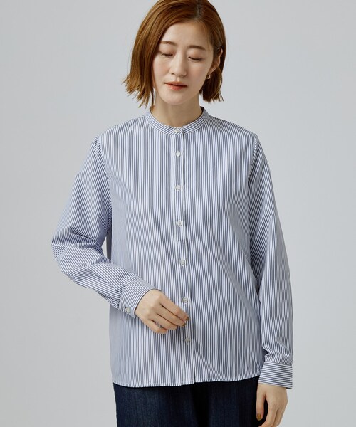 grove(グローブ)の「【2点セット/時短・着回し】着るだけでコーデが完成 ニットベスト×シャツ(その他トップス・レディース・グレー/ダークブラウン/ブラック/グリーン・02/03/05/01/04)」の8枚目の写真