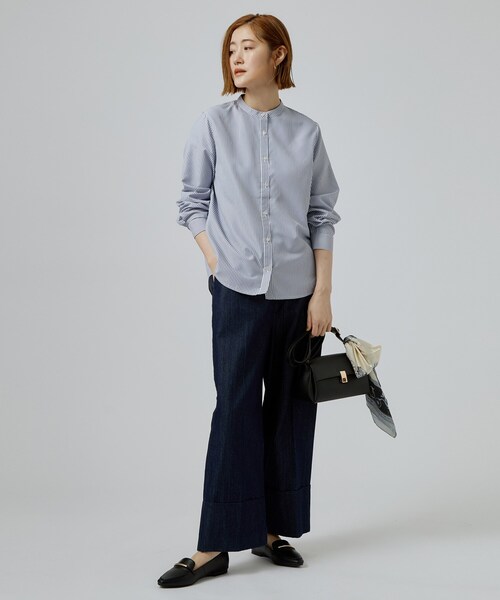 grove(グローブ)の「【2点セット/時短・着回し】着るだけでコーデが完成 ニットベスト×シャツ(その他トップス・レディース・グレー/ダークブラウン/ブラック/グリーン・02/03/05/01/04)」の9枚目の写真