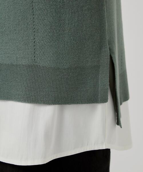 grove(グローブ)の「【2点セット/時短・着回し】着るだけでコーデが完成 ニットベスト×シャツ(その他トップス・レディース・グレー/ダークブラウン/ブラック/グリーン・02/03/05/01/04)」の13枚目の写真