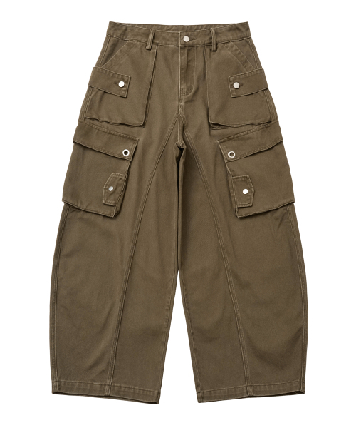 LXT（エルエックスティー）の「ウォッシュドコットンカーブドバレルカーゴパンツ[カーキブラウン]（その他パンツ・レディース・その他・SMALL）」の7枚目の写真