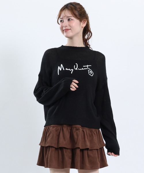 MARY QUANT(マリークワント)の「サインロゴシアーニット プルオーバー(ニット/セーター・レディース・アイボリー/ブラウン/ブラック/ピンク・M)」の3枚目の写真