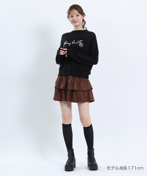 MARY QUANT(マリークワント)の「サインロゴシアーニット プルオーバー(ニット/セーター・レディース・アイボリー/ブラウン/ブラック/ピンク・M)」の12枚目の写真