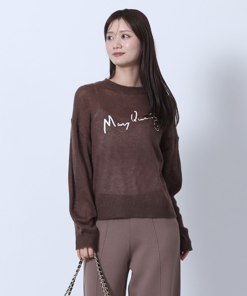 MARY QUANT(マリークワント)の「サインロゴシアーニット プルオーバー(ニット/セーター・レディース・アイボリー/ブラウン/ブラック/ピンク・M)」の16枚目の写真