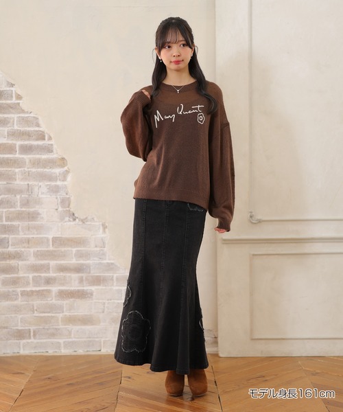 MARY QUANT(マリークワント)の「サインロゴシアーニット プルオーバー(ニット/セーター・レディース・アイボリー/ブラウン/ブラック/ピンク・M)」の15枚目の写真