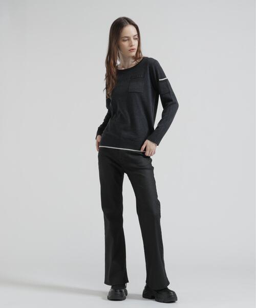 AVIREX(アヴィレックス)の「《直営店限定》FATIGUE KNIT TOPS(ニット/セーター・レディース・グレー系その他3/ブルー/ブラック・S/M)」の5枚目の写真