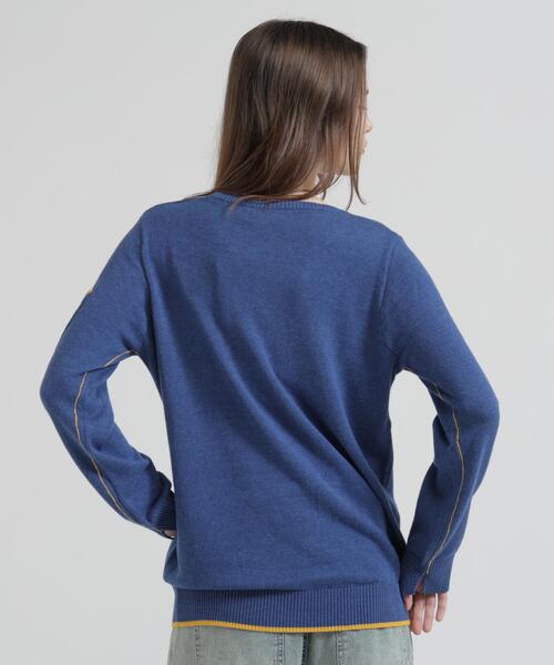 AVIREX(アヴィレックス)の「《直営店限定》FATIGUE KNIT TOPS(ニット/セーター・レディース・グレー系その他3/ブルー/ブラック・S/M)」の11枚目の写真