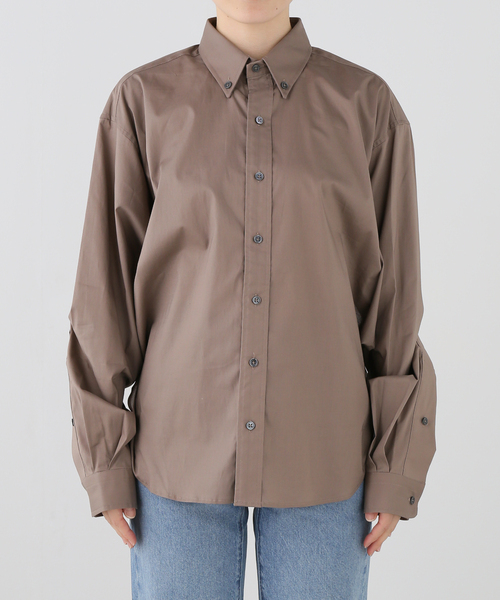 VAQUERA（バケラ）の「VAQUERA / バケラ  WOMEN BELTED BUTTON DOWN WOVEN（シャツ/ブラウス・レディース・チョコ・X-SMALL）」の4枚目の写真