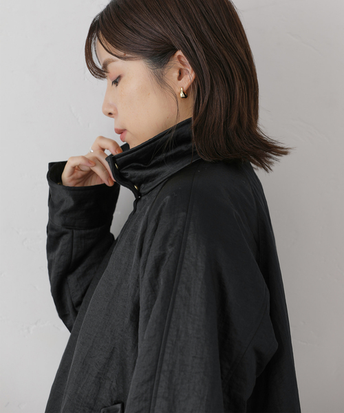 La TOTALITE（ラトータリテ）の「【洗える】ヴィンテージサテンバルーンブルゾン（その他アウター・レディース・ブラック/ブラウン・FREE）」の11枚目の写真