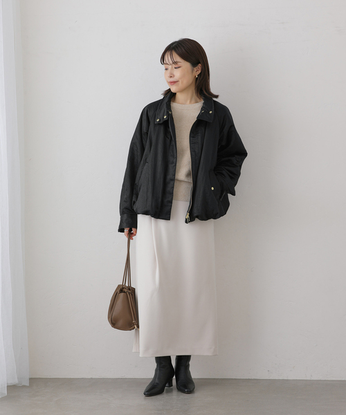 La TOTALITE（ラトータリテ）の「【洗える】ヴィンテージサテンバルーンブルゾン（その他アウター・レディース・ブラック/ブラウン・FREE）」の12枚目の写真