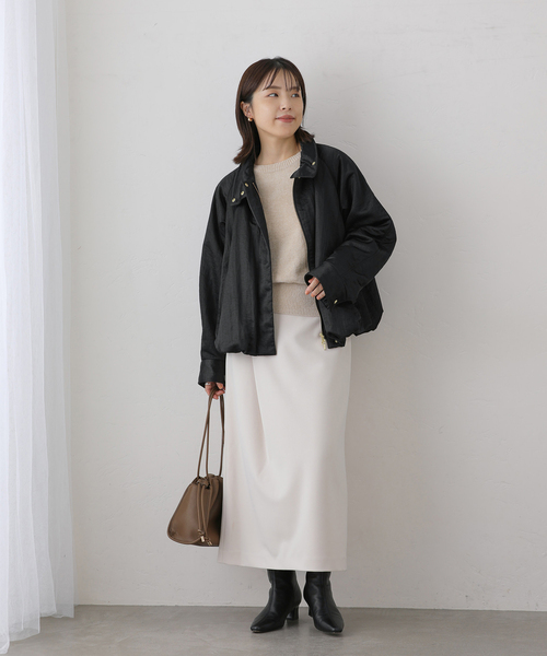 La TOTALITE（ラトータリテ）の「【洗える】ヴィンテージサテンバルーンブルゾン（その他アウター・レディース・ブラック/ブラウン・FREE）」の13枚目の写真