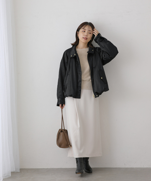 La TOTALITE（ラトータリテ）の「【洗える】ヴィンテージサテンバルーンブルゾン（その他アウター・レディース・ブラック/ブラウン・FREE）」の14枚目の写真