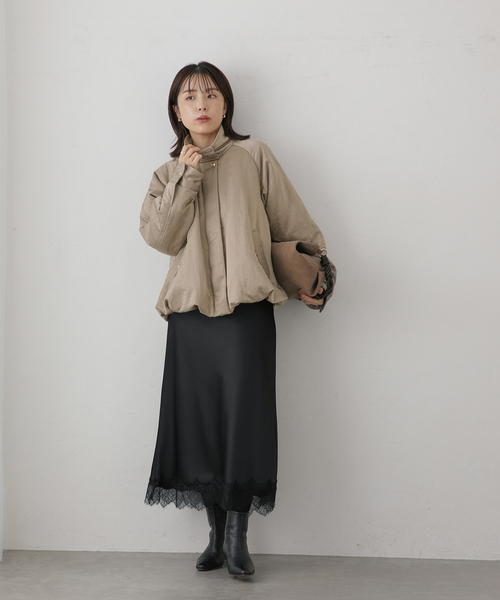 La TOTALITE（ラトータリテ）の「【洗える】ヴィンテージサテンバルーンブルゾン（その他アウター・レディース・ブラック/ブラウン・FREE）」の16枚目の写真