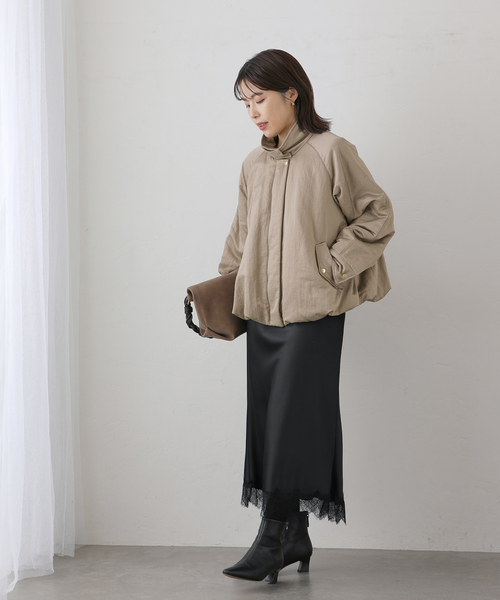 La TOTALITE（ラトータリテ）の「【洗える】ヴィンテージサテンバルーンブルゾン（その他アウター・レディース・ブラック/ブラウン・FREE）」の17枚目の写真