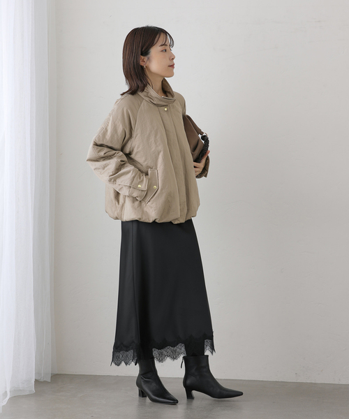 La TOTALITE（ラトータリテ）の「【洗える】ヴィンテージサテンバルーンブルゾン（その他アウター・レディース・ブラック/ブラウン・FREE）」の18枚目の写真
