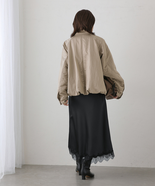 La TOTALITE（ラトータリテ）の「【洗える】ヴィンテージサテンバルーンブルゾン（その他アウター・レディース・ブラック/ブラウン・FREE）」の19枚目の写真