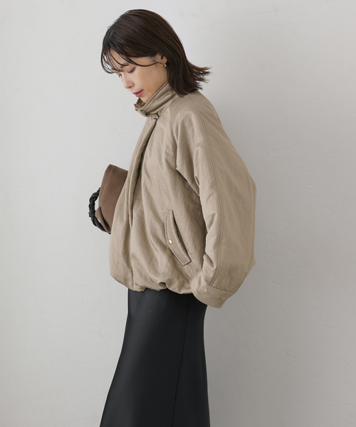La TOTALITE（ラトータリテ）の「【洗える】ヴィンテージサテンバルーンブルゾン（その他アウター・レディース・ブラック/ブラウン・FREE）」の22枚目の写真