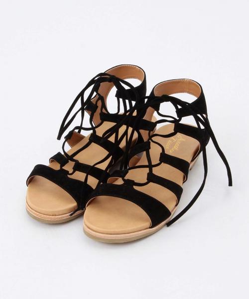 Another Edition（アナザーエディション）の「レースUPサンダル/ AEBC LaceUP SNDL◆（サンダル・レディース・ブラック/ブラウン/ナチュラル・MEDIUM/SMALL/LARGE）」の2枚目の写真