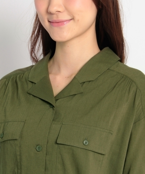 HusHusH（ハッシュアッシュ）の「ベルト付きサファリシャツワンピース（ワンピース・レディース・ブルー/グリーン/ベージュ・02/03）」の7枚目の写真