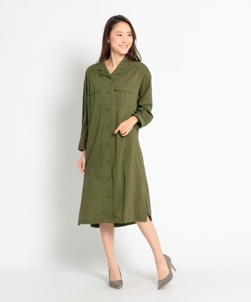HusHusH（ハッシュアッシュ）の「ベルト付きサファリシャツワンピース（ワンピース・レディース・ブルー/グリーン/ベージュ・02/03）」の10枚目の写真